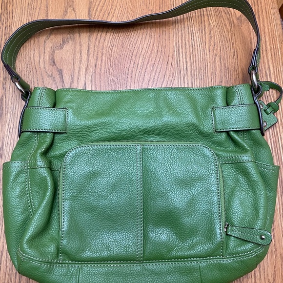 Tignanello Green Leather Shoulder Bag - Picture 2 of 12